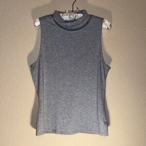 Athleta Heather Gray Mock Neck Tank Top